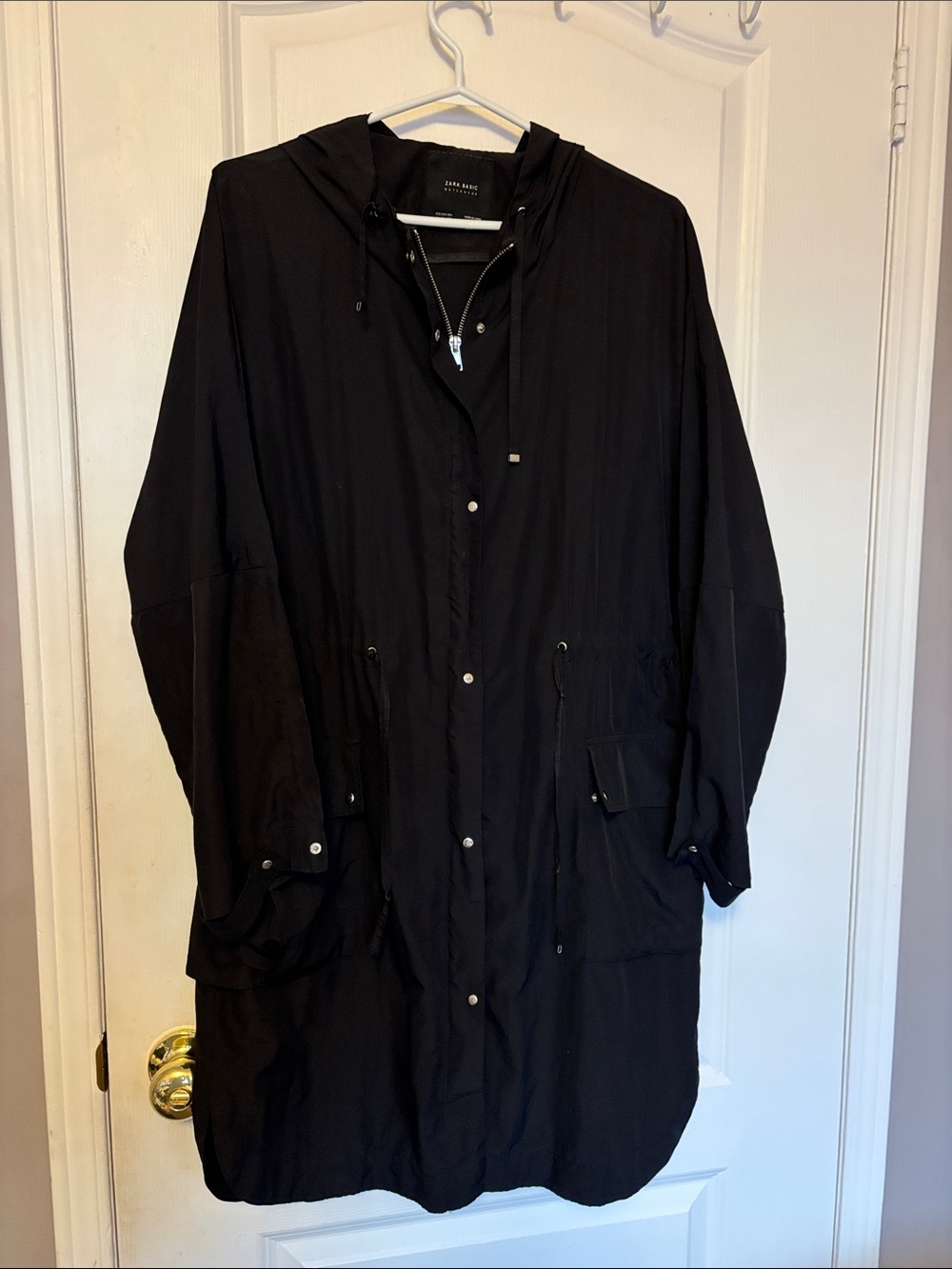 Zara Black Hooded jacket